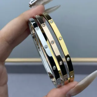 Cartier Love ذهب فضة سوار صلب نقش براغي