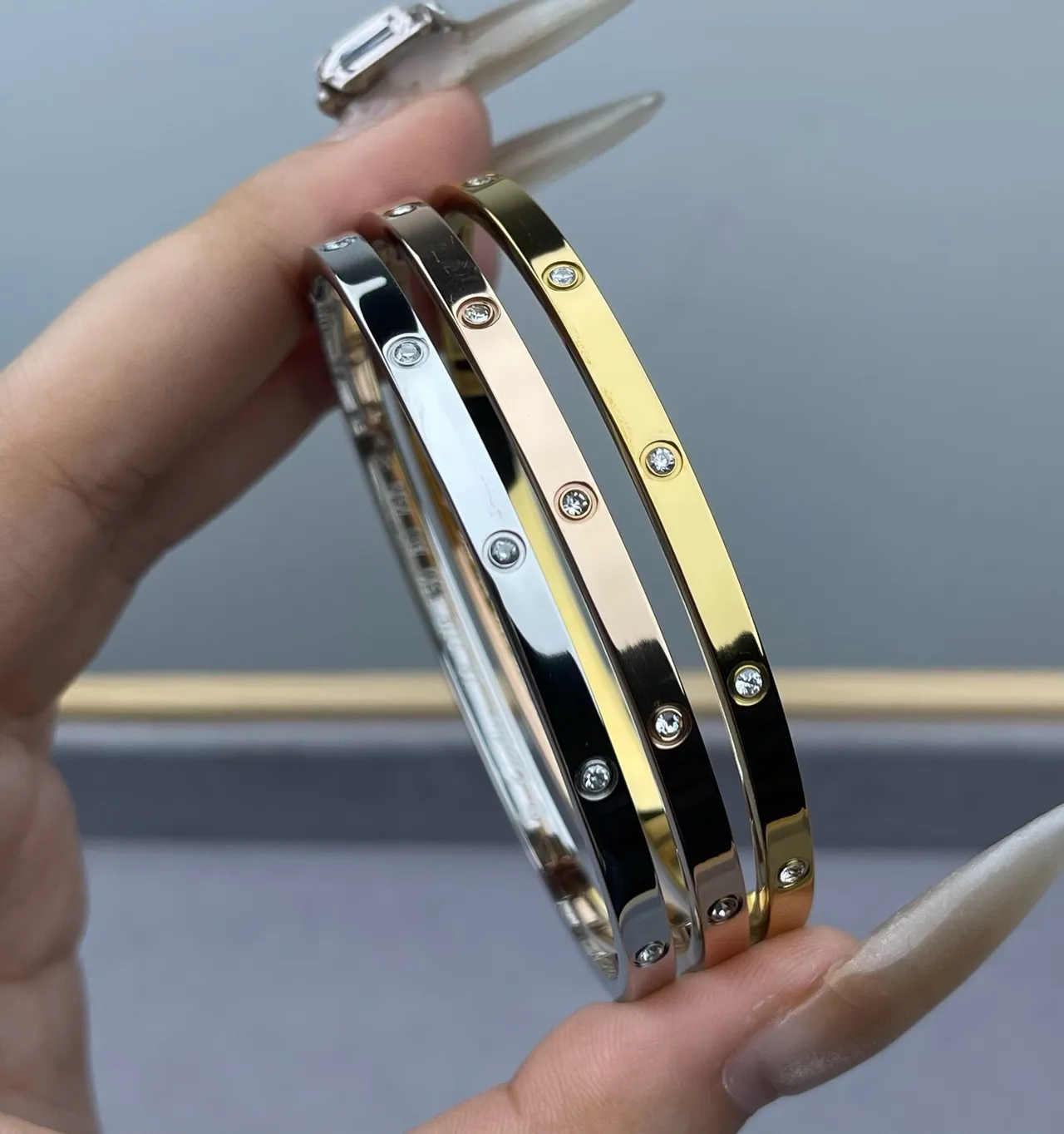 Cartier Love Or Argent Bracelet Rigide Motif de Vis 2