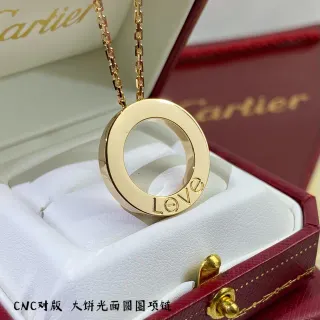Cartier Love Collar de Oro Pulido con Círculo Abierto