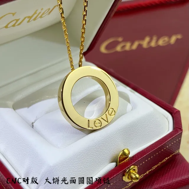 Cartier Love Collier en or poli avec cercle ouvert 3