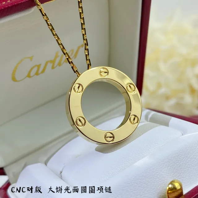 Cartier Love Collier en or poli avec cercle ouvert 6