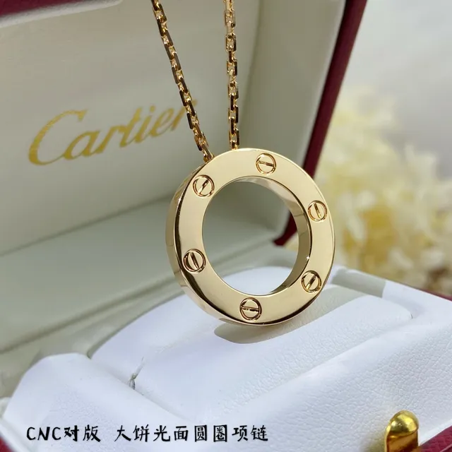 Cartier Love Collier en or poli avec cercle ouvert 8