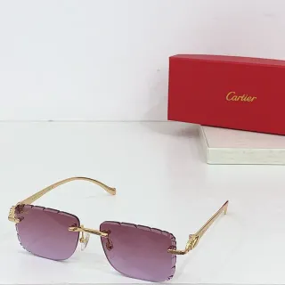Cartier Panthère Rimless Purple Gradient Sunglasses