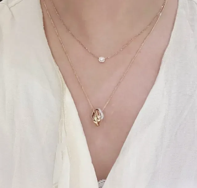 Cartier Trinity Knot Pavé Diamond Yellow Gold Necklace 9