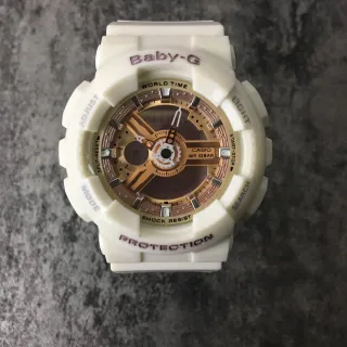 Casio Baby-G Beige Gold Caja de Resina Robusta Esfera Análogo-Digital de Dos Tonos Reloj