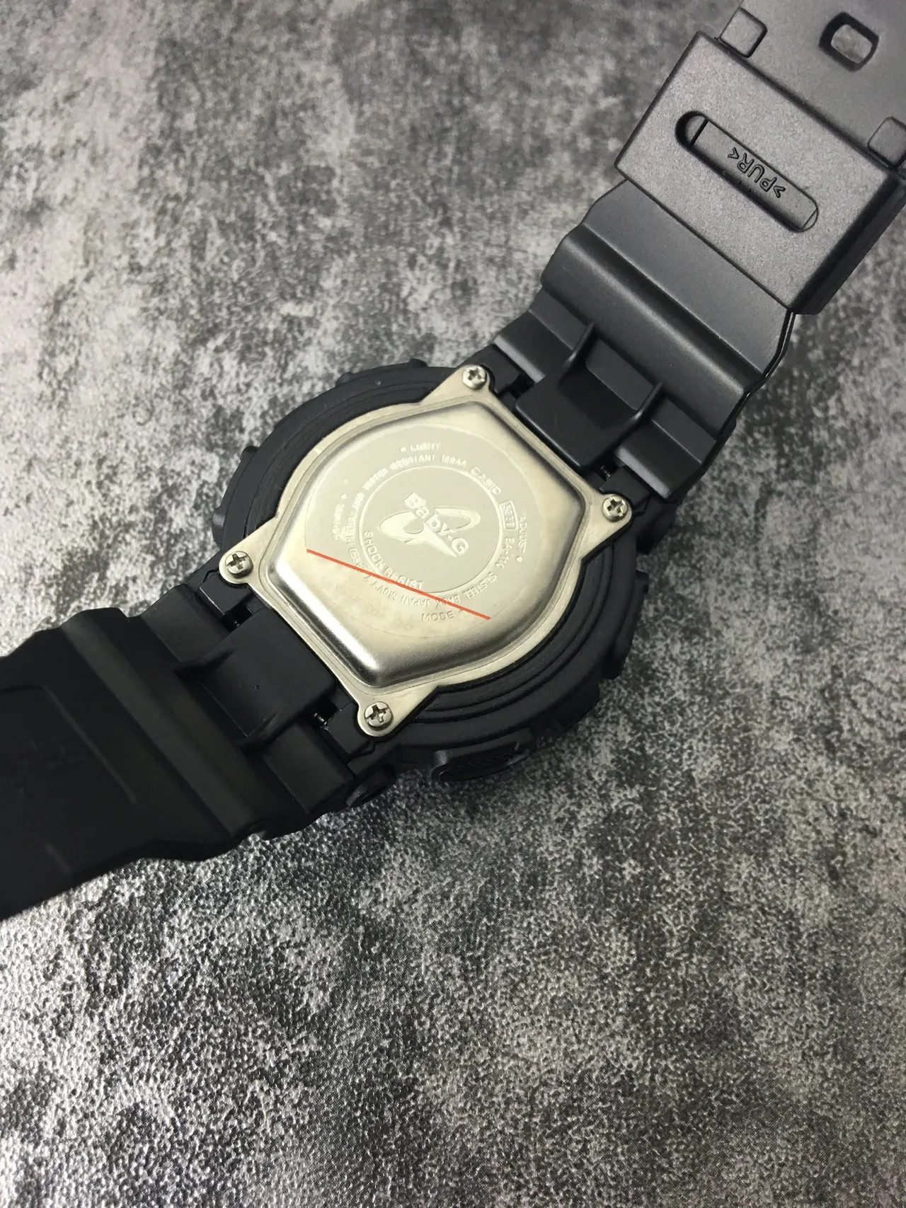 Casio Baby-G Preto Dourado Resistente Construção de Resina Exibição Analógico-Digital Híbrida Relógio 4