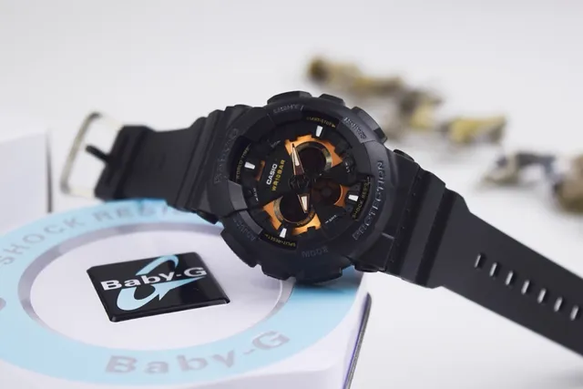 Casio Baby-G 黑色橙色树脂表壳表盘手表 3