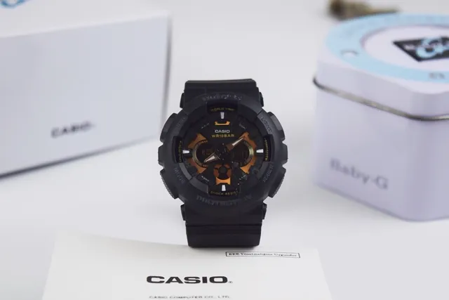 Casio Baby-G 黑色橙色树脂表壳表盘手表 4