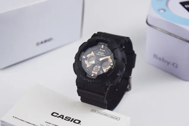Casio Baby-G 黑色橙色树脂表壳表盘手表 5