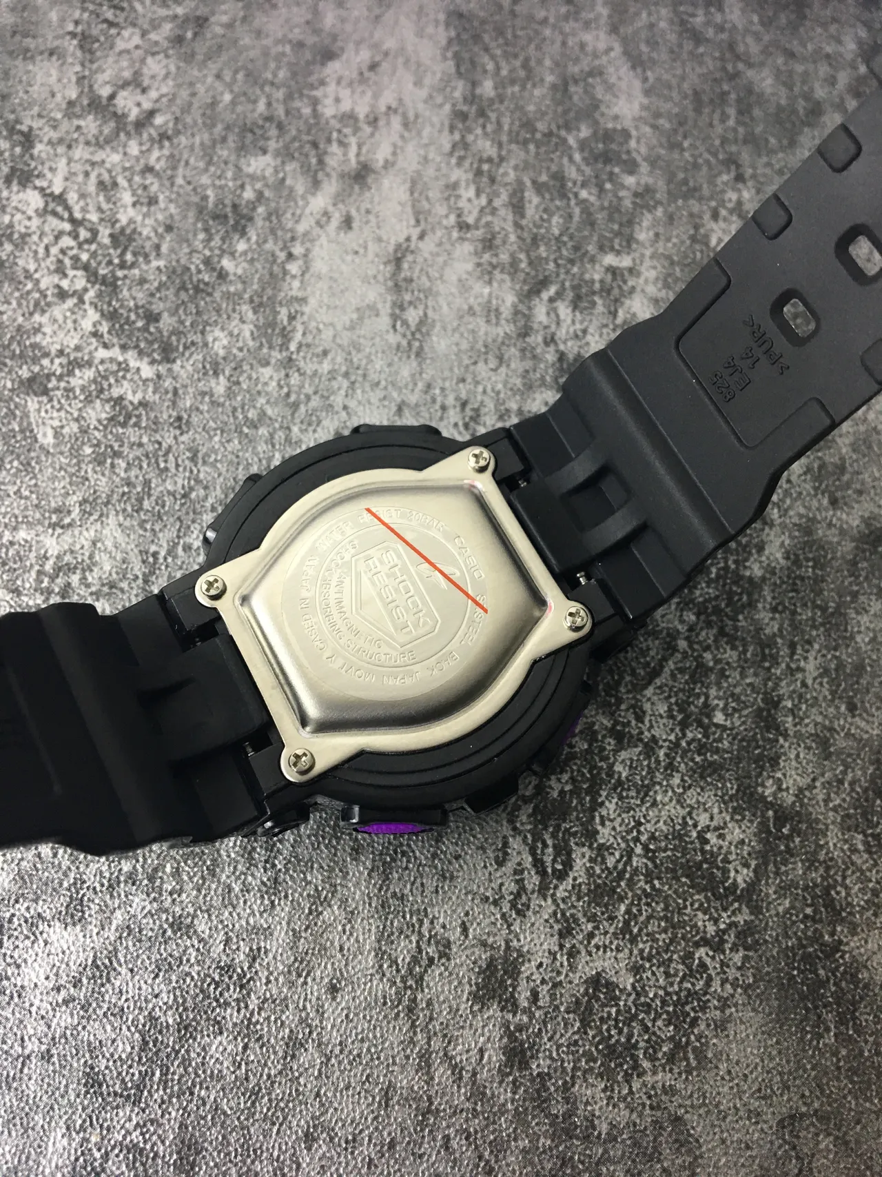 Casio Baby-G GA-110 Preto e Azul Analógico-Digital Híbrido Relógio com Case de Resina e Banda 3