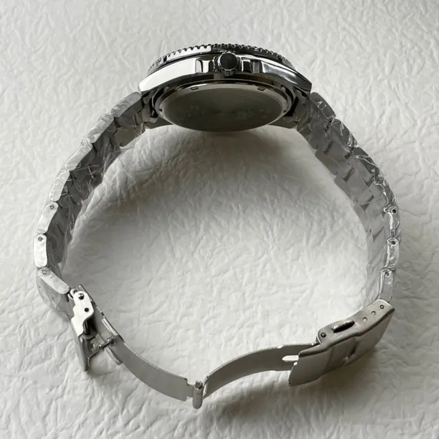 Casio Relógio de Pulseira de Aço Inoxidável Estilo Mergulhador Preto e Azul 3
