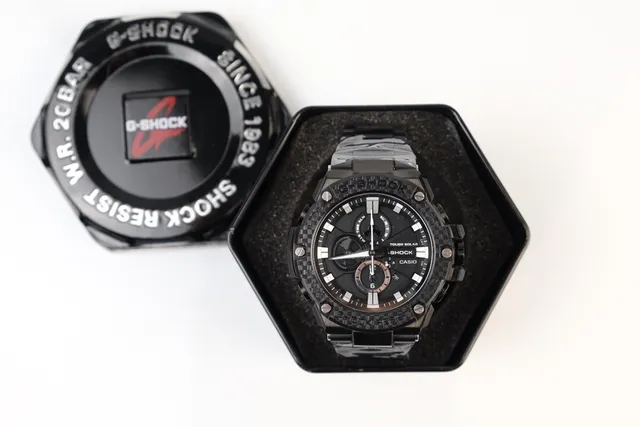 Casio Black White Rugged Carbon-Fiber-Textured Watch 5