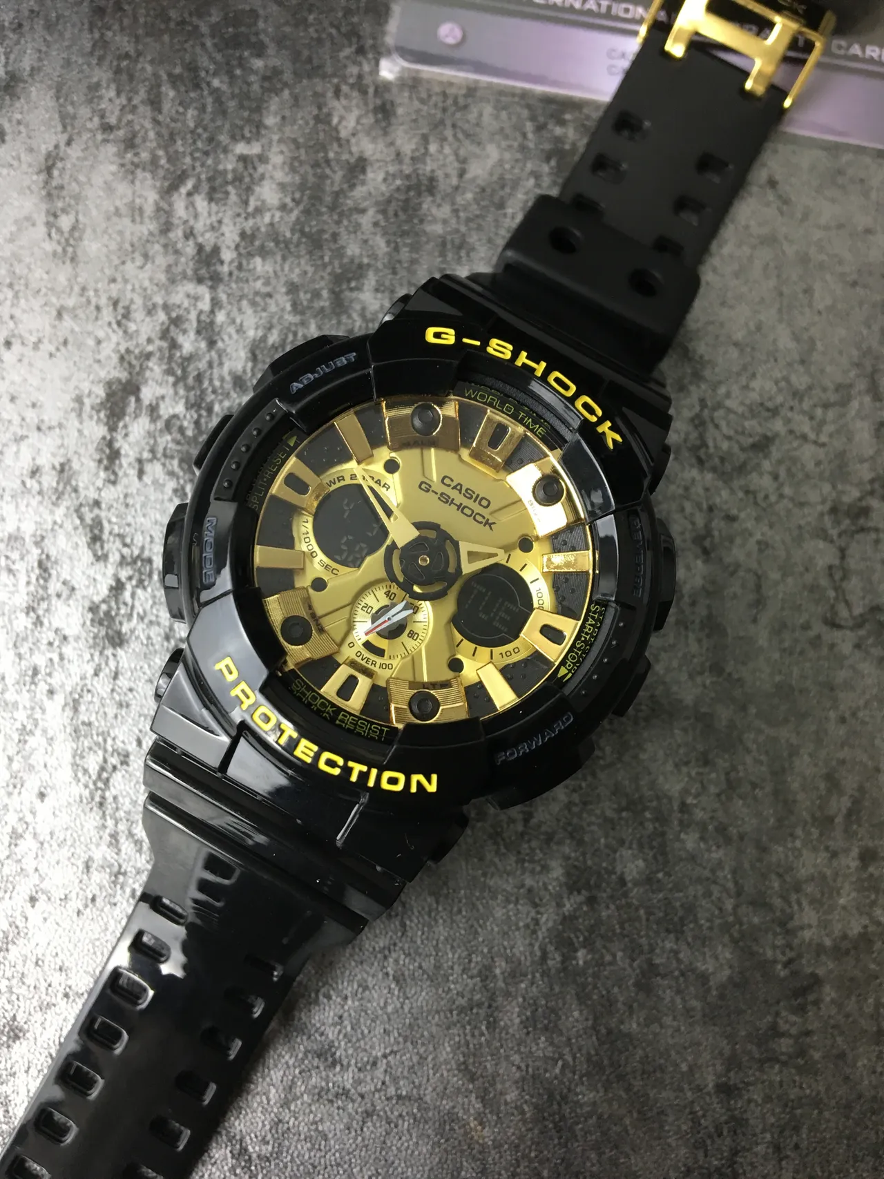 Casio G-Shock GA-100 Preto e Dourado Relógio Esportivo 4