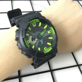 Casio G-Shock GA-100 Negro y Verde Lima Reloj Deportivo