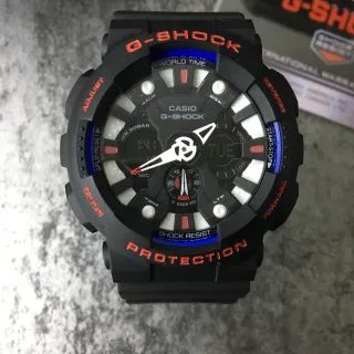 Casio G-Shock GA-100 Noir Orange Bleu Montre Sport