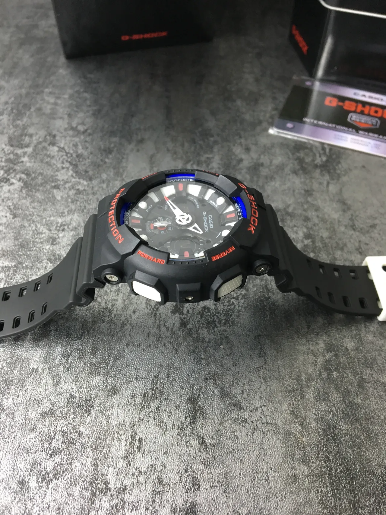 Casio G-Shock GA-100 Noir Orange Bleu Montre Sport 4