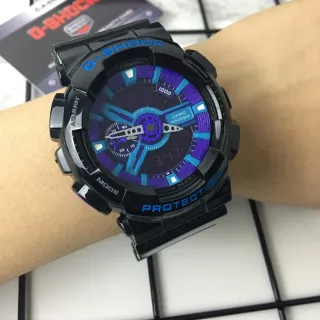 Casio G-Shock GA-100 Black Purple Cyan Sports Watch
