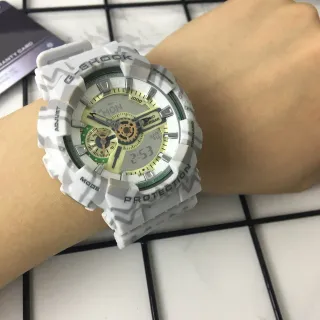Casio G-Shock GA-100 Camuflaje Blanco Amarillo Verde Reloj Deportivo