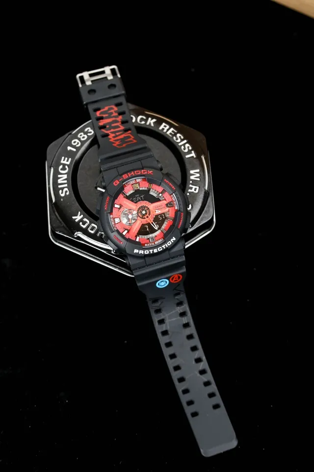 Casio G-Shock GA-110 Red Black Sports Watch 4