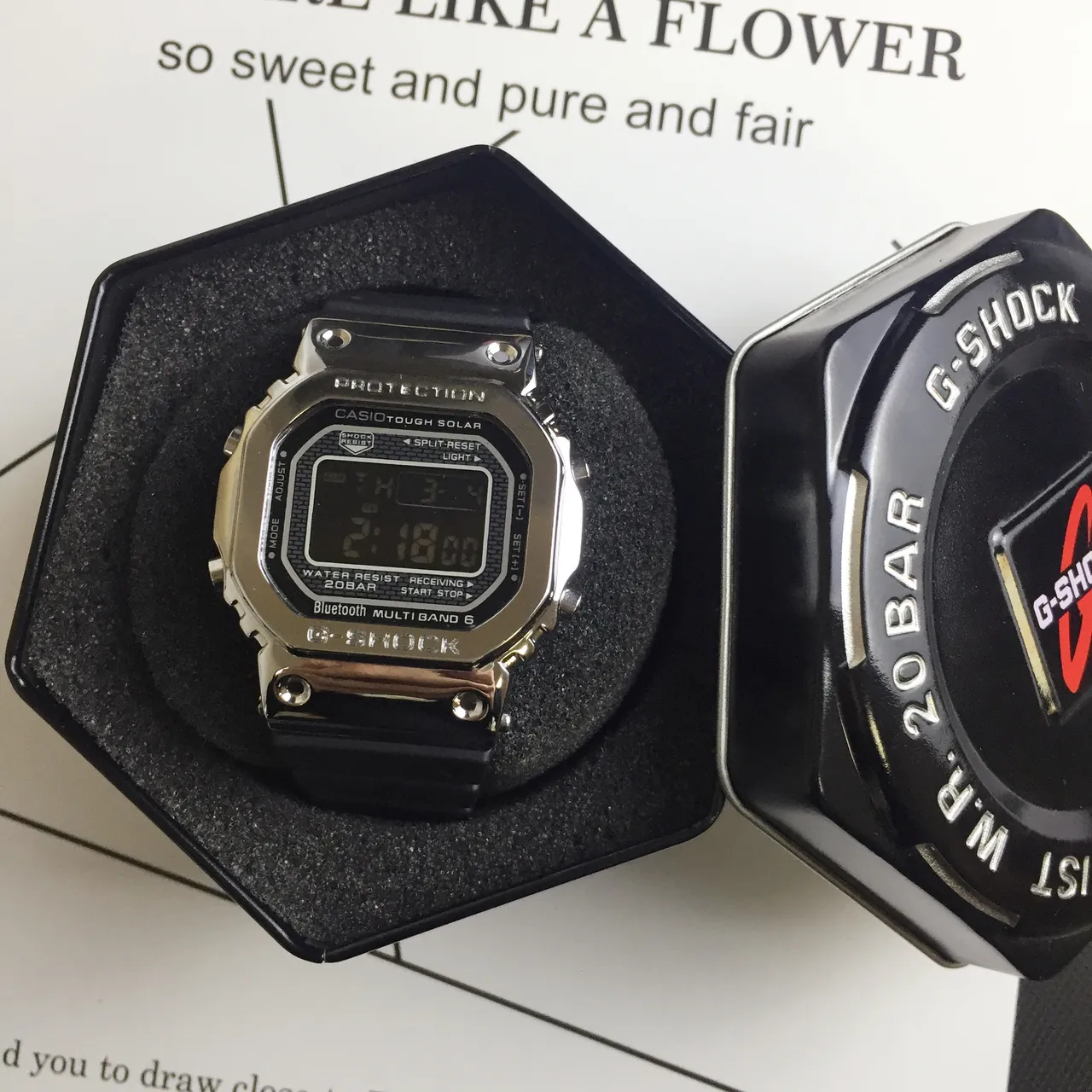 Casio G-Shock GM-B2100 Black and Silver Sports Watch 4