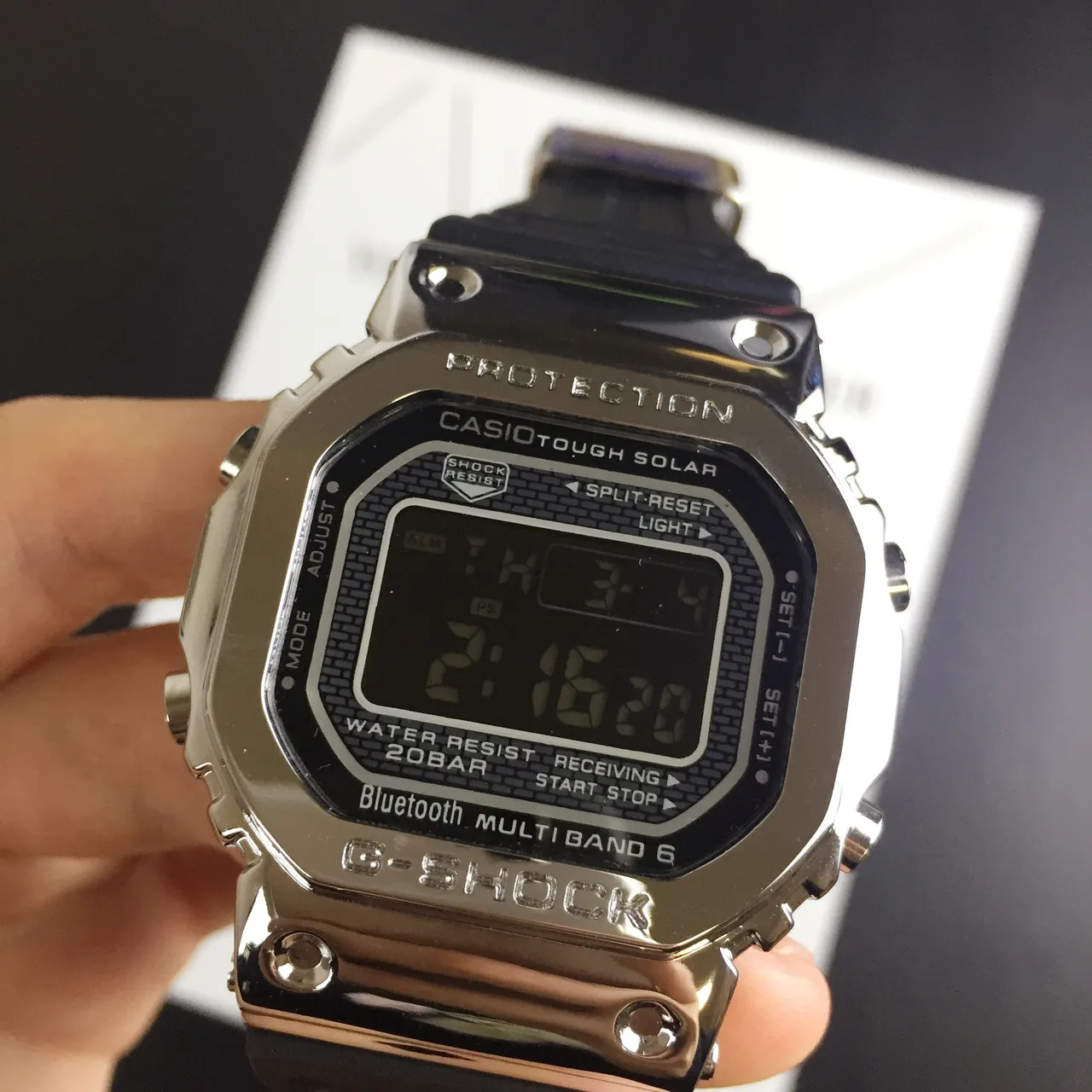 Casio G-Shock GM-B2100 Black and Silver Sports Watch 6