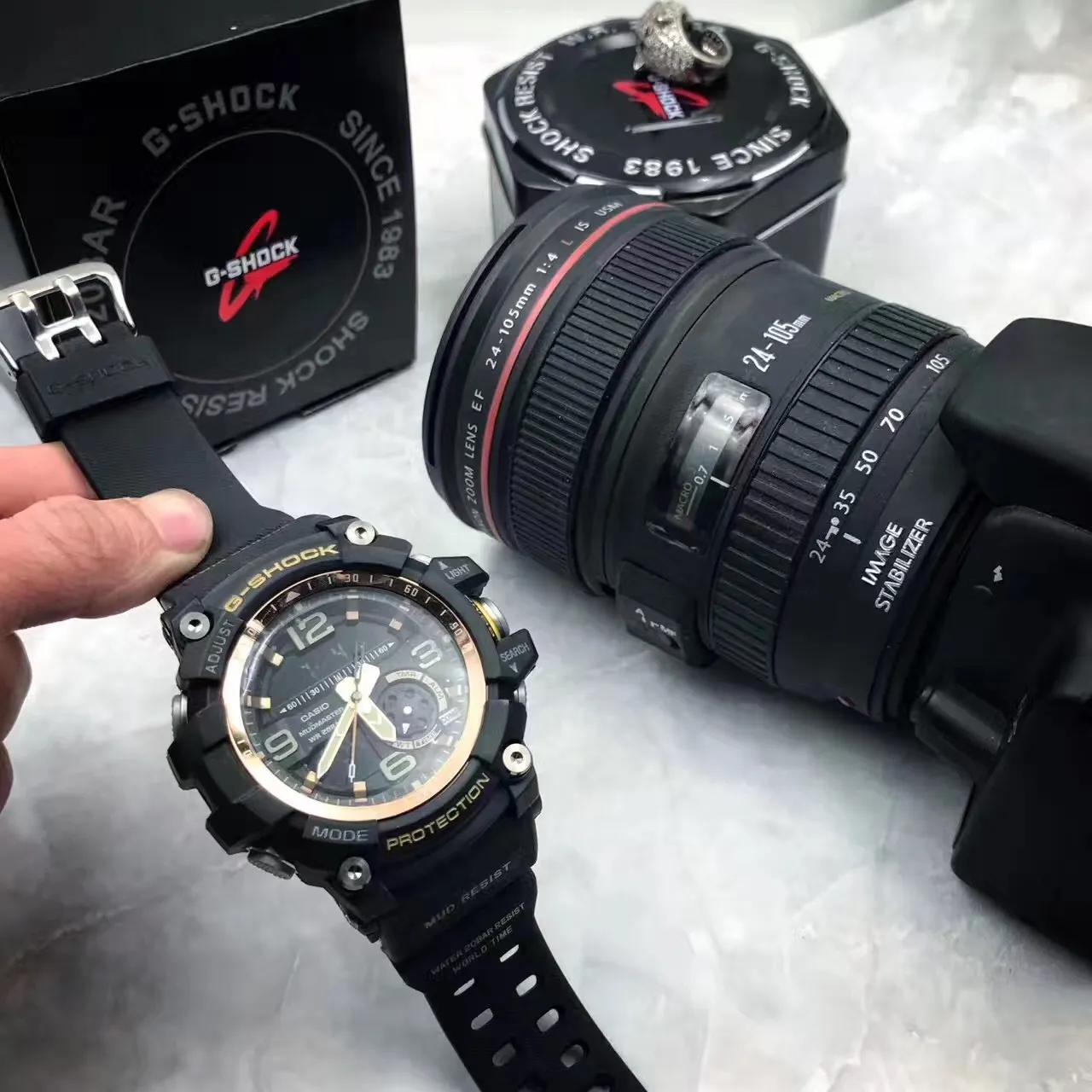 Casio G-Shock Mudmaster Black Red Yellow Sports Watch 4