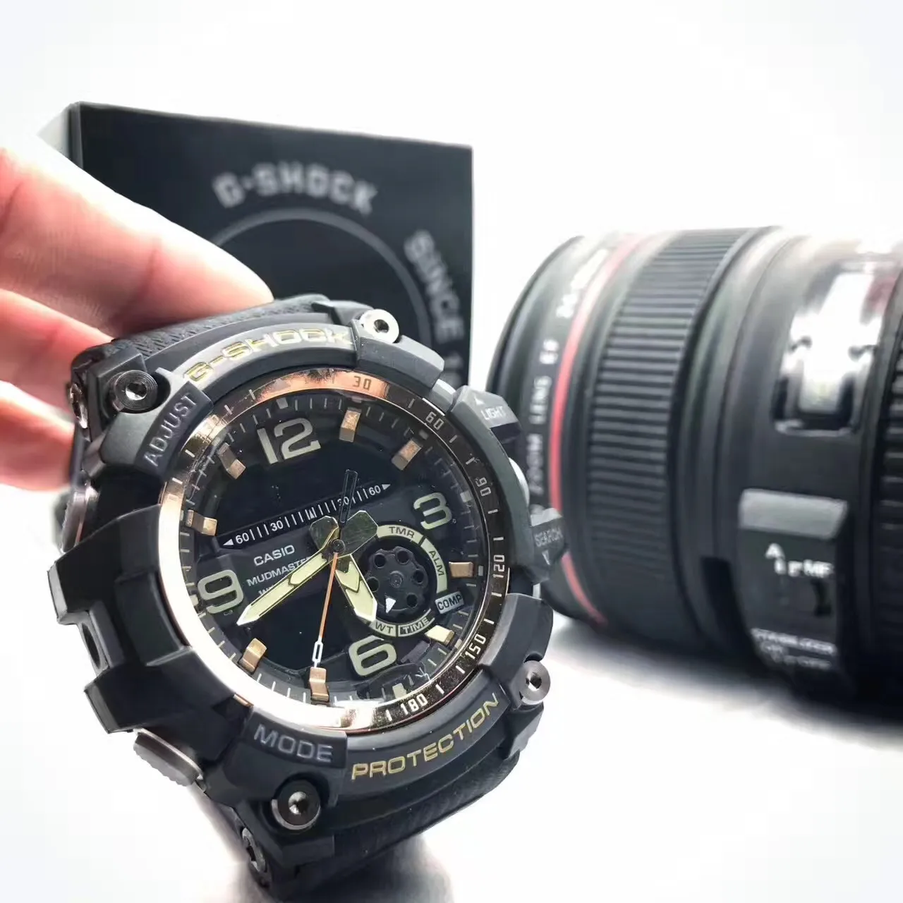 Casio G-Shock Mudmaster Black Red Yellow Sports Watch 5