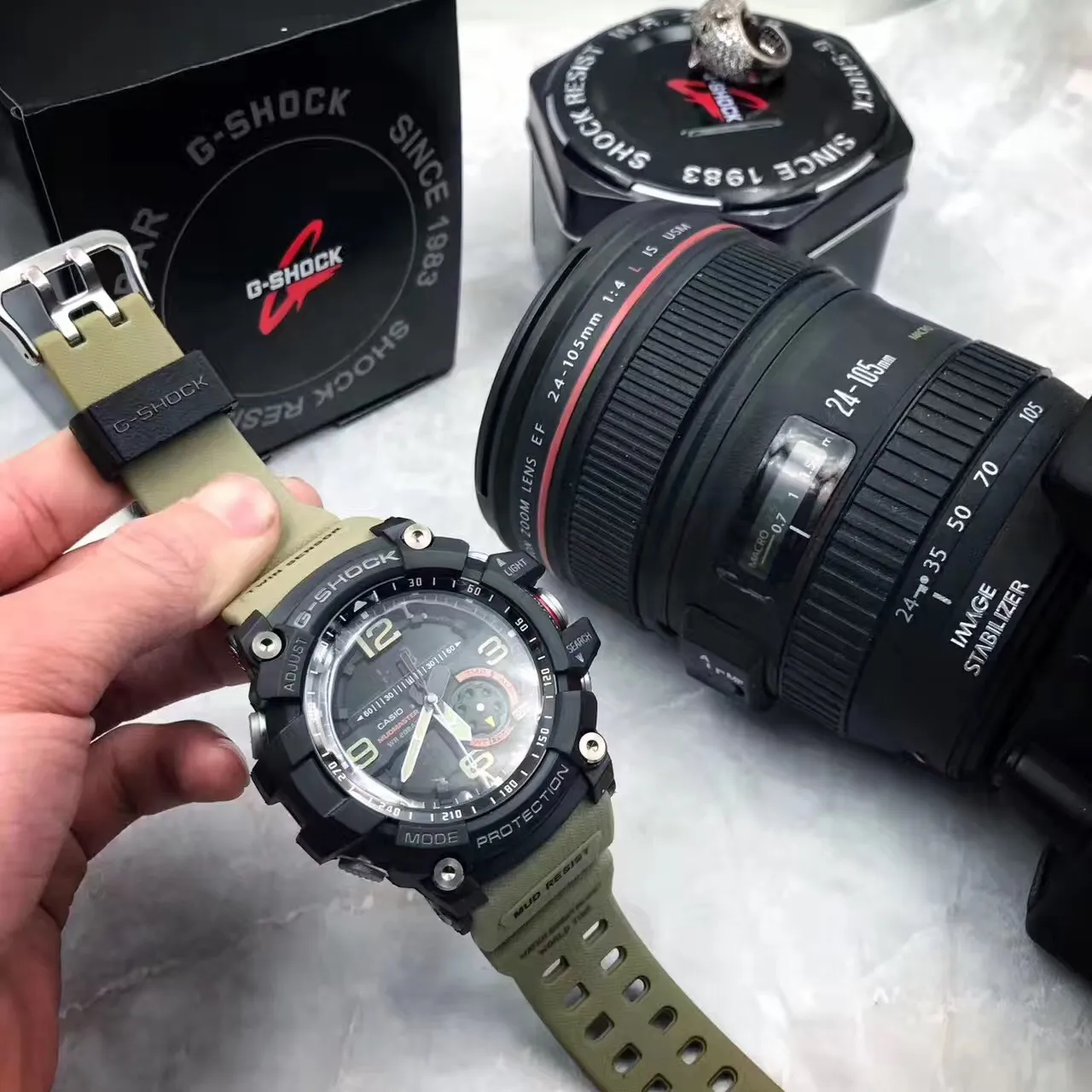 Casio G-Shock Mudmaster Black Red Yellow Sports Watch 6