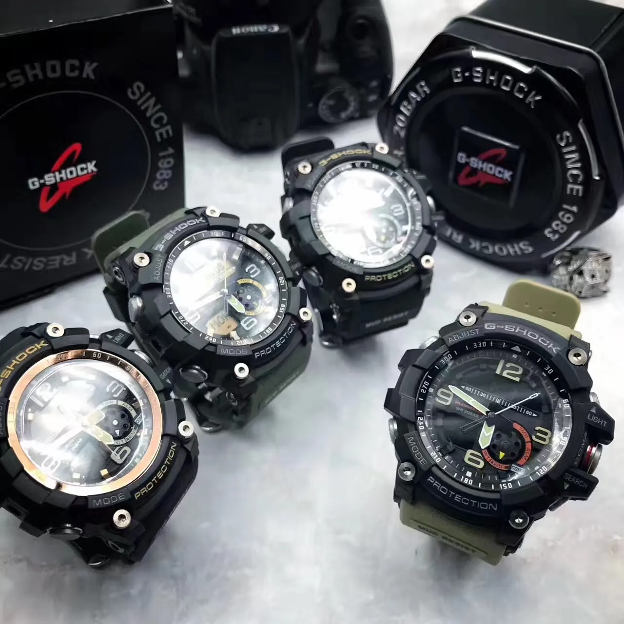 Casio G-Shock Mudmaster Black Red Yellow Sports Watch 7