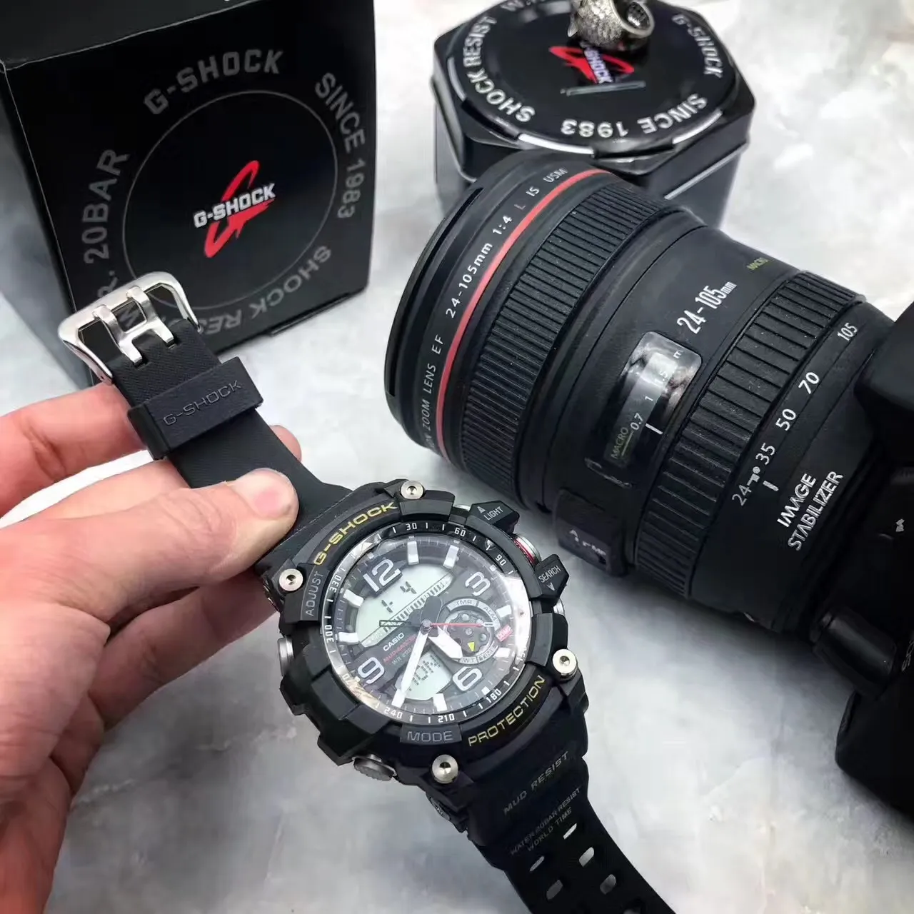 Casio G-Shock Mudmaster Black Red Yellow Sports Watch 11