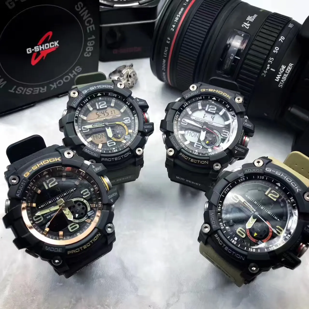 Casio G-Shock Mudmaster Black Red Yellow Sports Watch 12