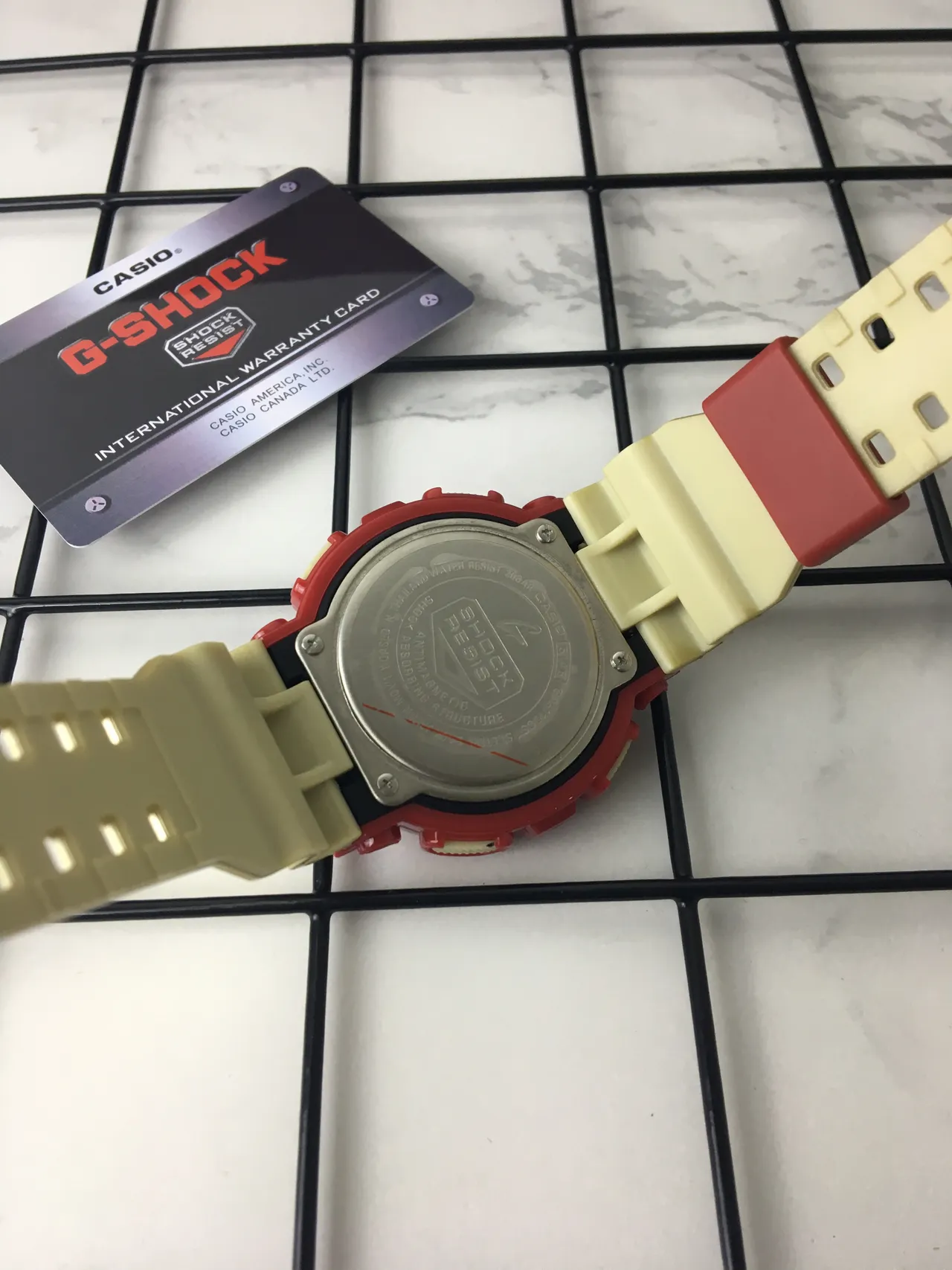 Casio Red Gold Bold Resin Case Hardware Accents Watch 4