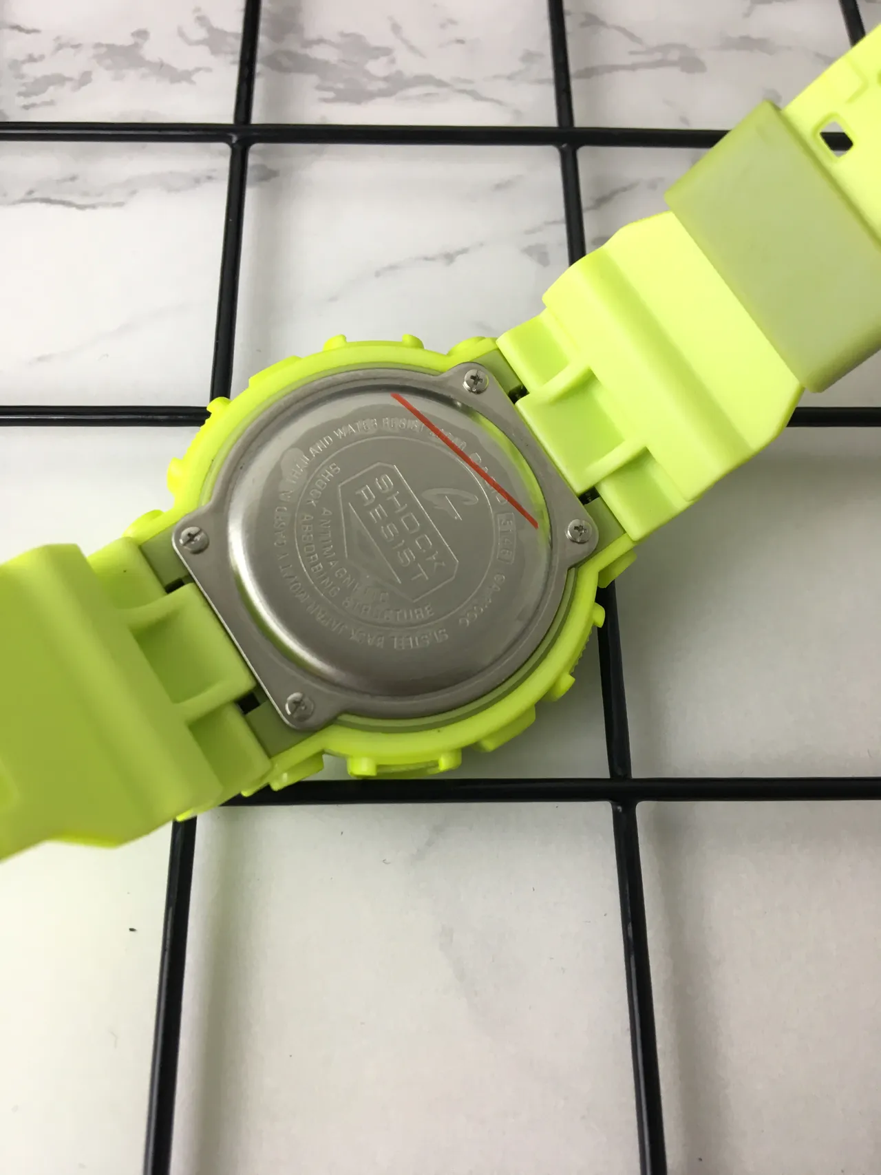 Casio Yellow Green Resin-Cased Dual-Time Display Sports Watch 5