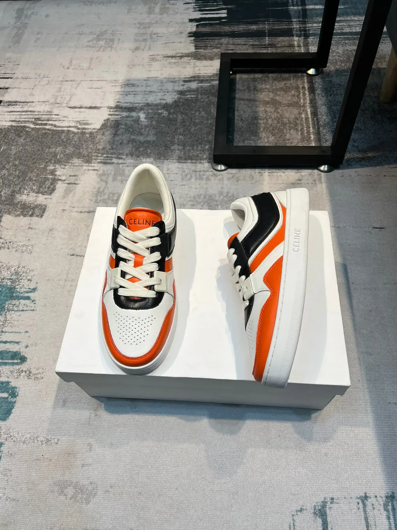 Celine CT-01 Orange and Black Lifestyle Sneakers 3