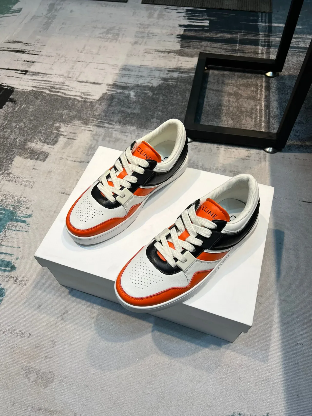 Celine CT-01 Orange and Black Lifestyle Sneakers 5