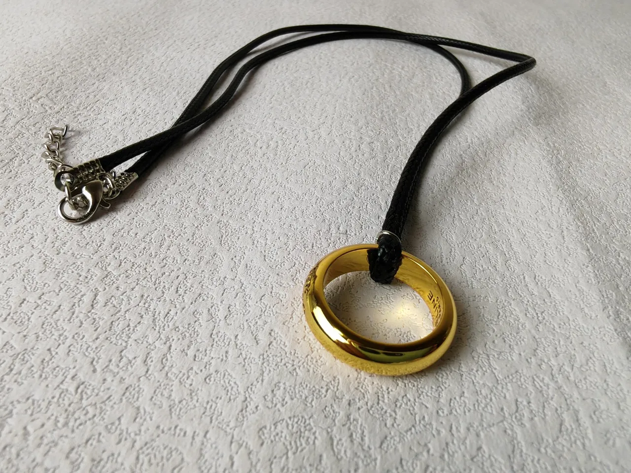 Celine Gold-Tone Ring Pendant Necklace 4