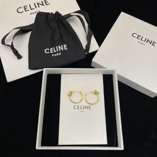 Celine nœud mini hoop or noir fermeture