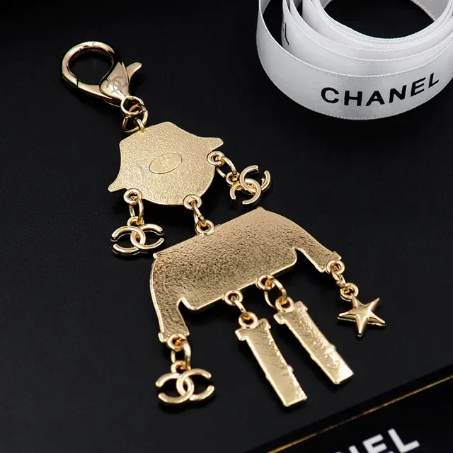 Chanel Black Gold Enamel Figurine Hardware Brooch 3