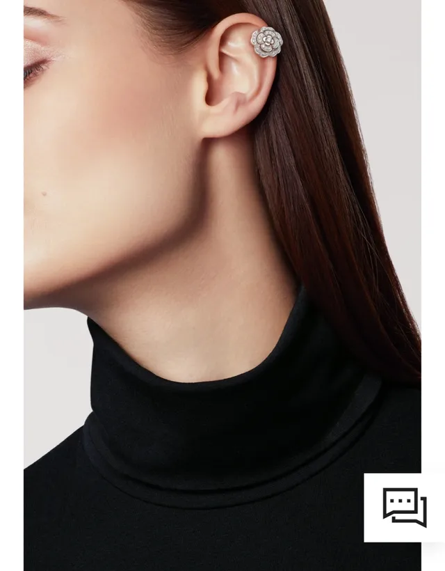 Chanel Camélia Flower Pavé Crystal Earrings 8