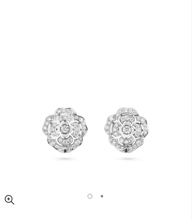 Chanel Camélia Flower Pavé Crystal Earrings 9