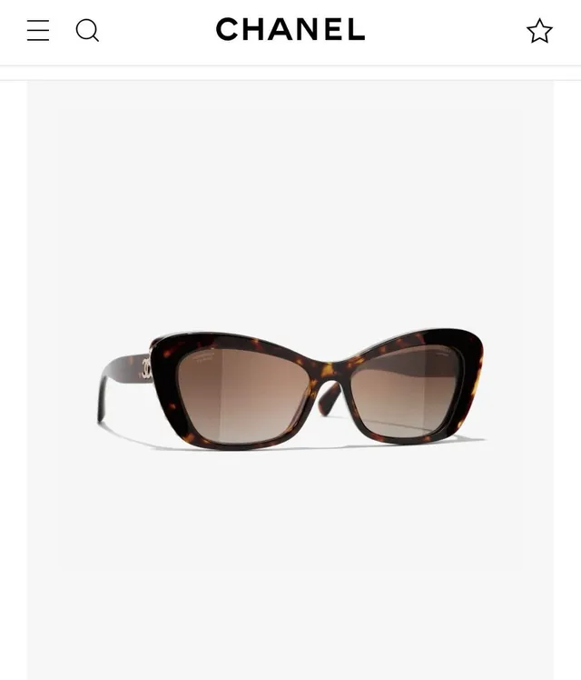 Chanel Cat Eye Black Acetate Gradient Gray Sunglasses 7