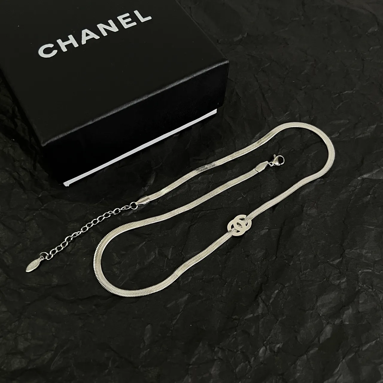 Chanel CC Pendant Snake Chain Necklace 4