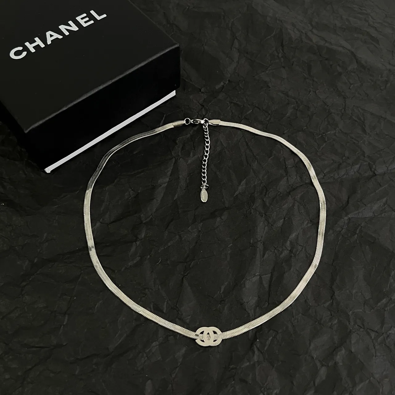 Chanel CC Pendant Snake Chain Necklace 5