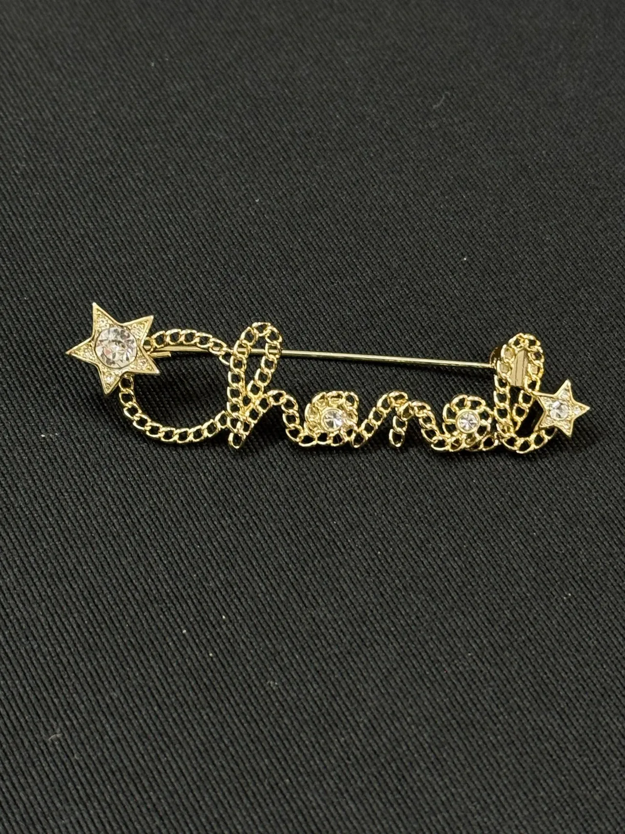 Chanel CHANEL Corrente Carta Cristal Estrela Broche 3