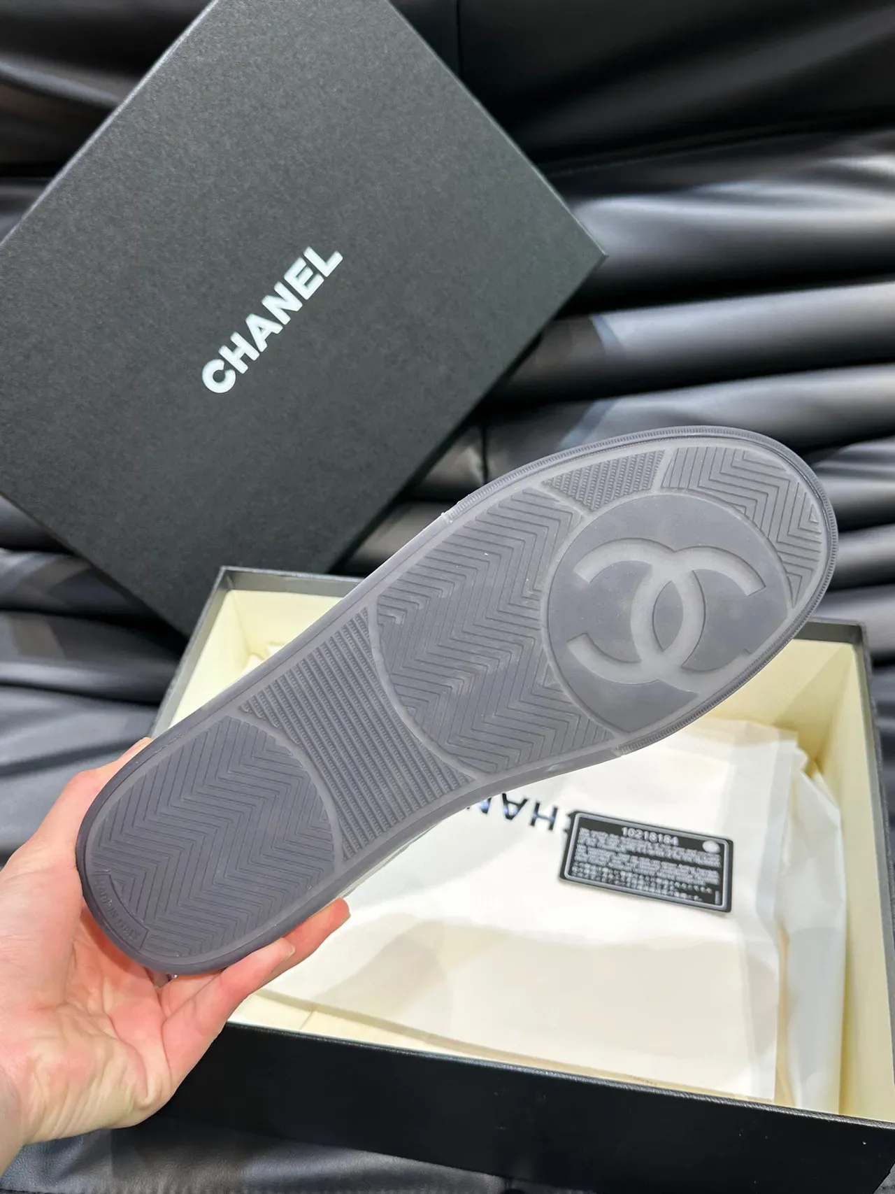 Chanel Lifestyle Sneaker White Black Low-Top Leather Upper Lifestyle Sneakers 9