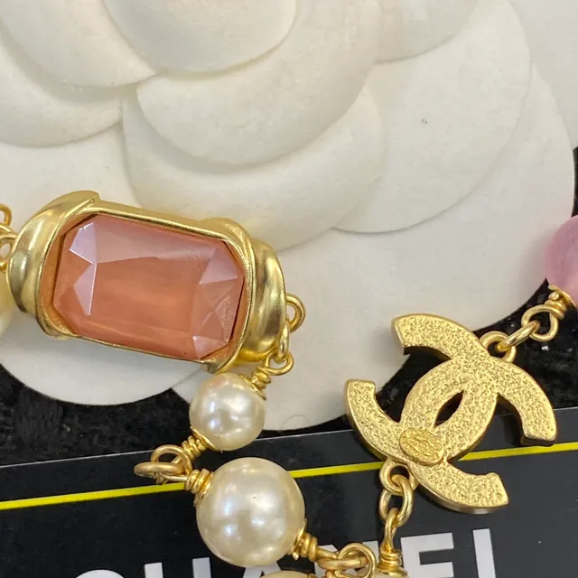 Chanel Multi-Strand Pearl and Rose Quartz Necklace 3