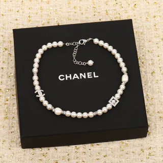 Chanel Pearl and Crystal CC Logo Bracelet
