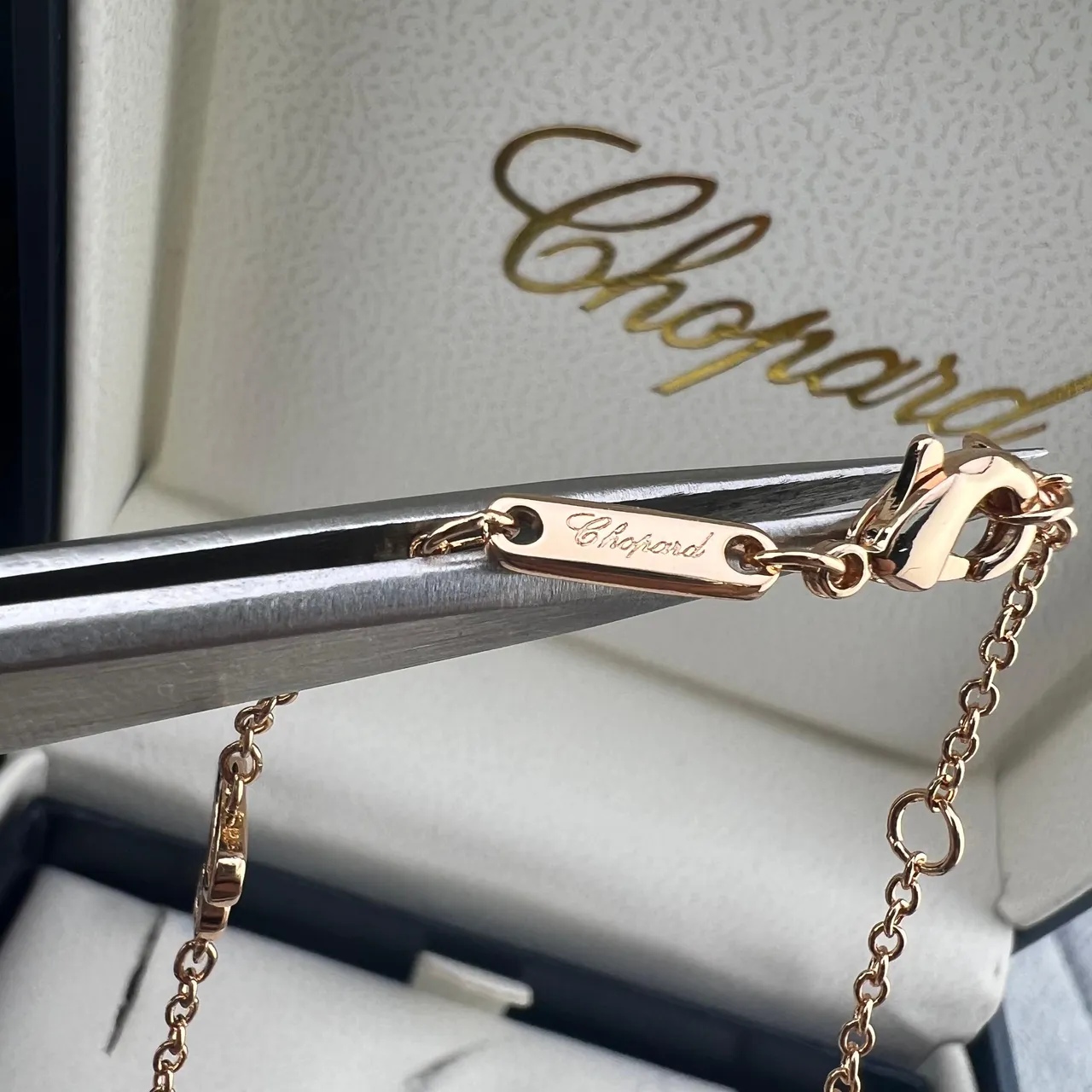 Chopard Or/Argent nœud supérieur pendentif diamants Pavé bisel collier 2