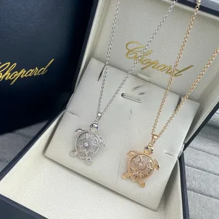 Chopard Happy Ocean Turtle Pavé Pendant Necklace