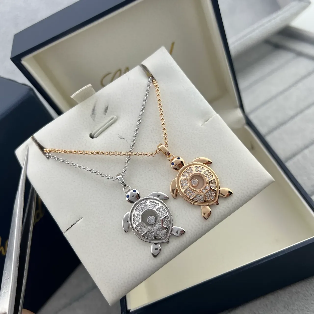 Chopard Happy Ocean Turtle Pavé Pendant Necklace 7